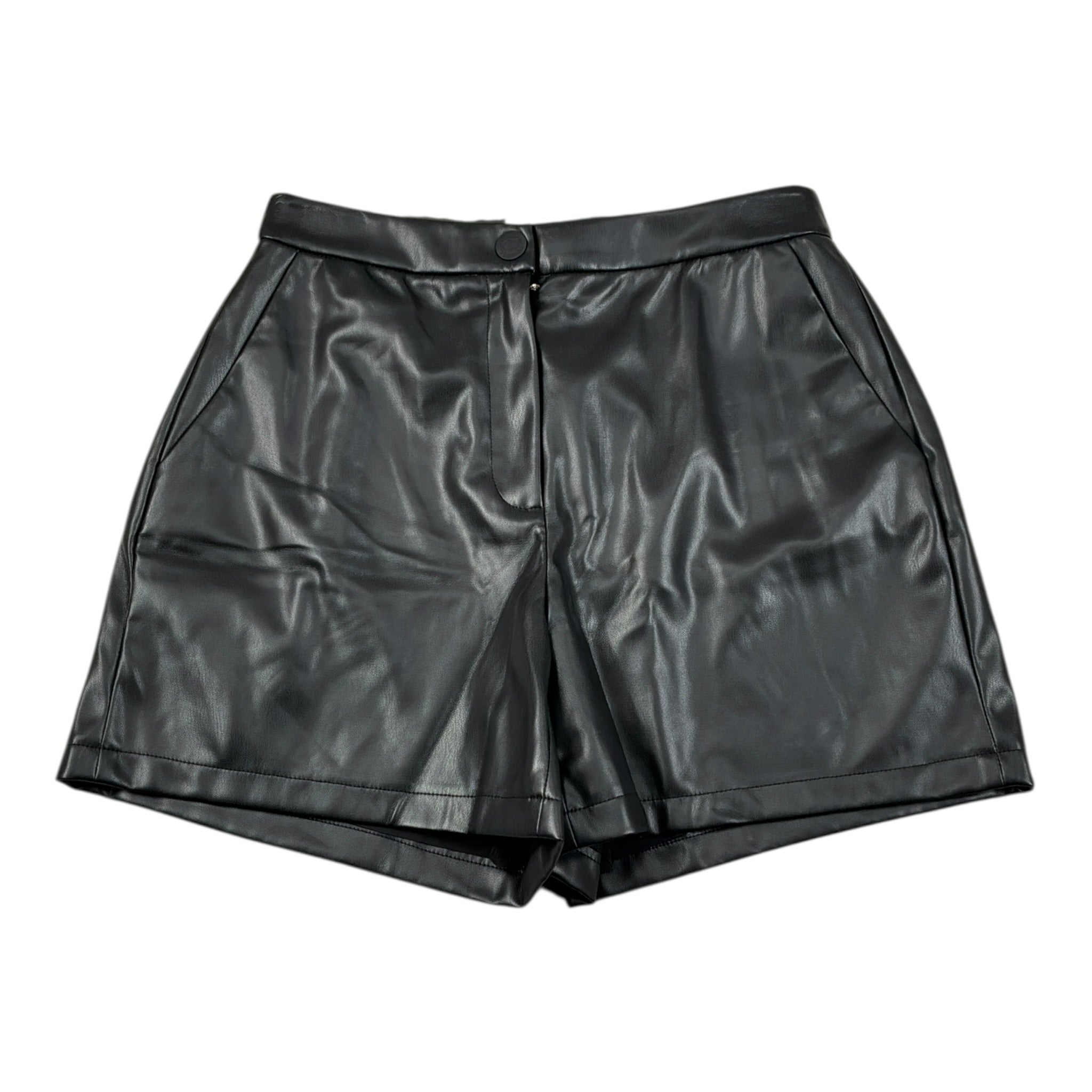 Twinset Short In Ecopelle tinta unita Nero per Bambina 252GJ2093X NERO TWINSET 