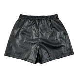 Twinset Short In Ecopelle tinta unita Nero per Bambina 252GJ2093X NERO TWINSET 