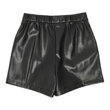 Twinset Short In Ecopelle tinta unita Nero per Bambina 252GJ2093XX NERO TWINSET 