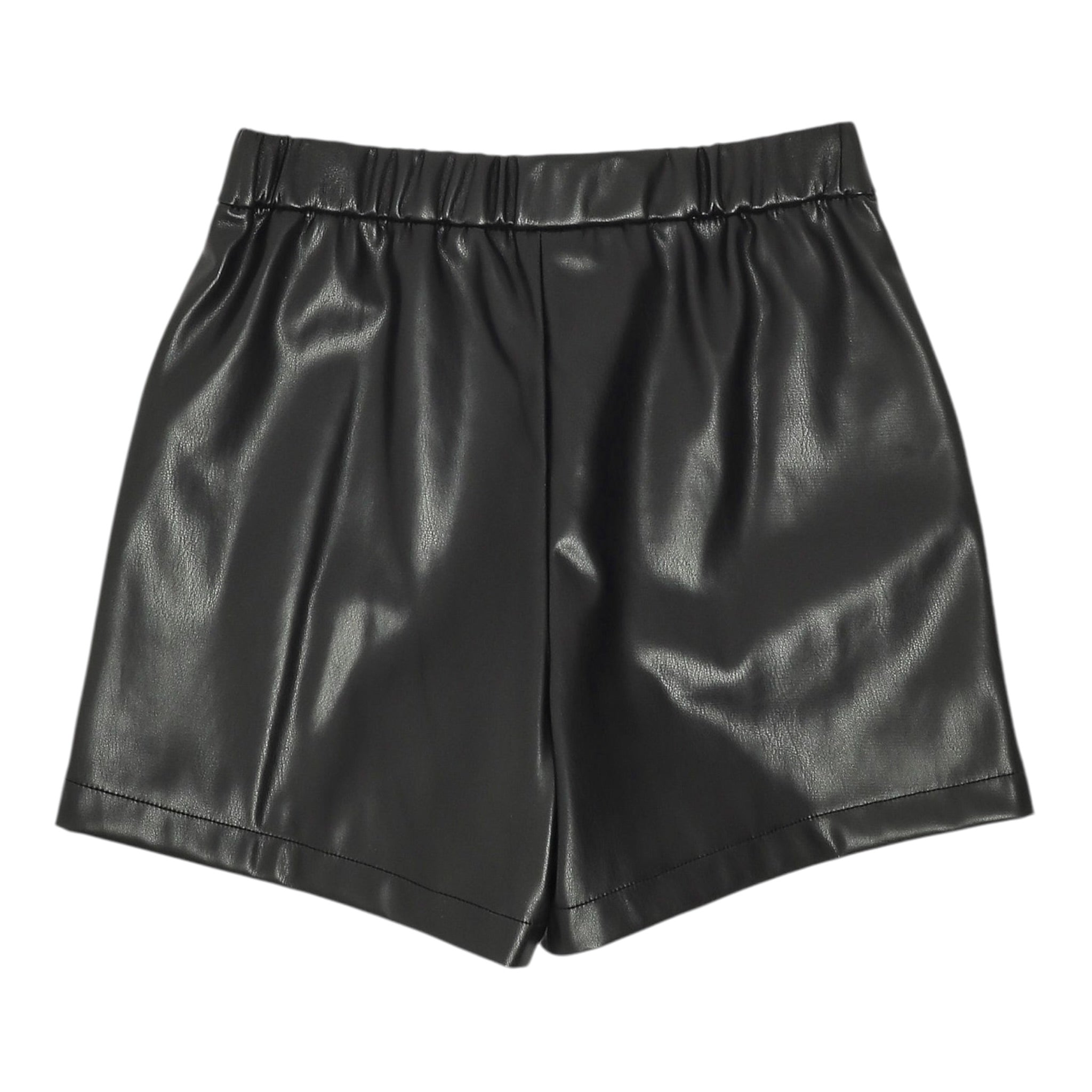 Twinset Short In Ecopelle tinta unita Nero per Bambina 252GJ2093XX NERO TWINSET 