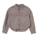 Twinset Camicia tinta unita con Microfantasia Marrone per Bambina 252GJ2102 MARRONE TWINSET 
