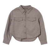 Twinset Camicia tinta unita con Microfantasia Marrone per Bambina 252GJ2102 MARRONE TWINSET 