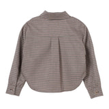 Twinset Camicia tinta unita con Microfantasia Marrone per Bambina 252GJ2102 MARRONE TWINSET 