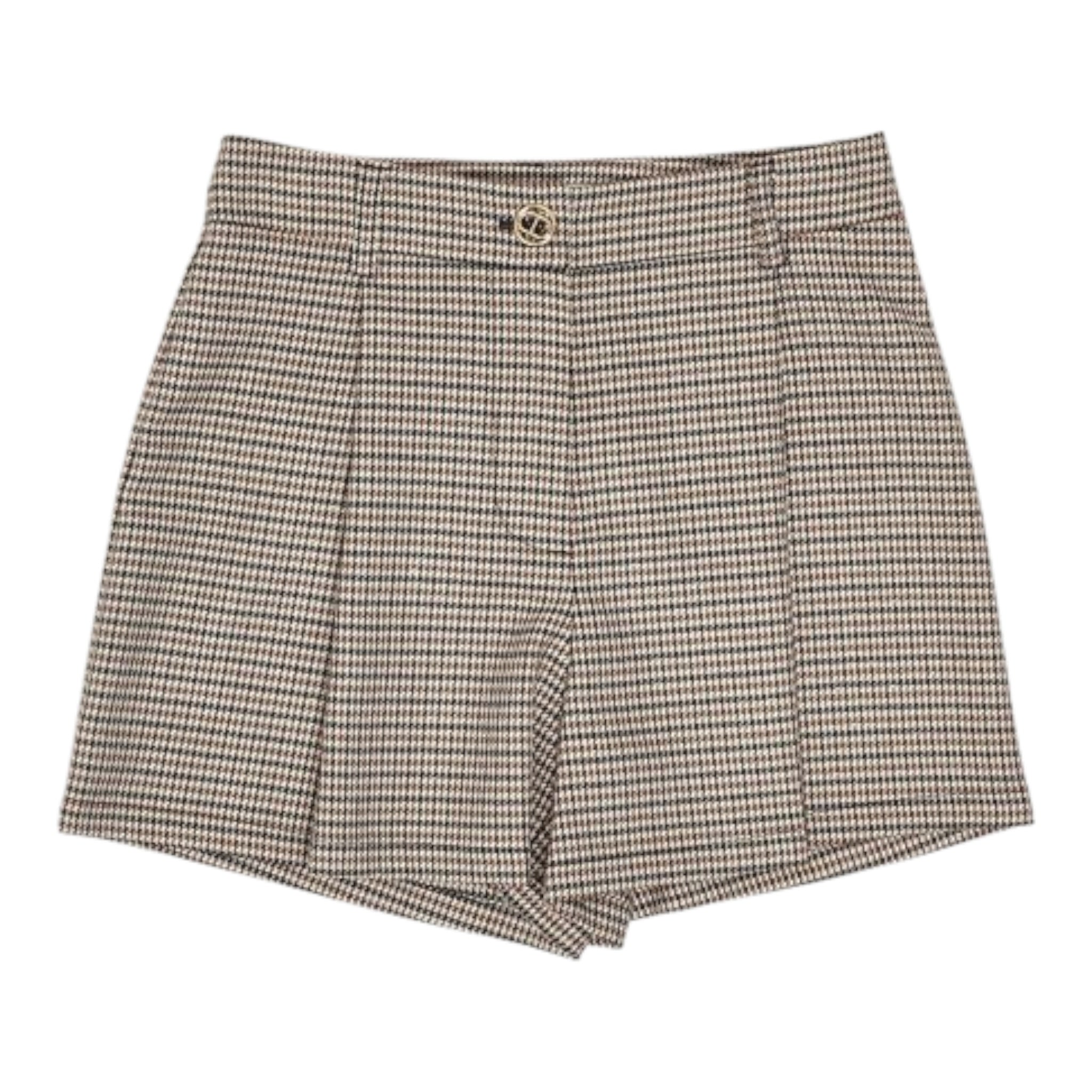 Twinset Short tinta unita con Microfantasia Panna per Bambina 252GJ2103 PANNA TWINSET 