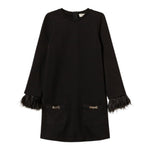 Twinset Abito tinta unita con Polsini Rimovibili Nero per Bambina 252GJ2111 NERO TWINSET 