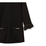 Twinset Abito tinta unita con Polsini Rimovibili Nero per Bambina 252GJ2111 NERO TWINSET 