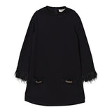 Twinset Abito tinta unita con Polsini Rimovibili Nero per Bambina 252GJ2111X NERO TWINSET 
