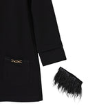 Twinset Abito tinta unita con Polsini Rimovibili Nero per Bambina 252GJ2111X NERO TWINSET 