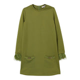 Twinset Abito tinta unita con Polsini Rimovibili Verde per Bambina 252GJ2111X VERDE TWINSET 