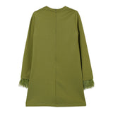 Twinset Abito tinta unita con Polsini Rimovibili Verde per Bambina 252GJ2111X VERDE TWINSET 