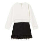 Twinset Completo 2Pz Bicolore Gonna-Felpa Bianco/Nero per Bambina 252GJ2112 BIANCO/NERO TWINSET 