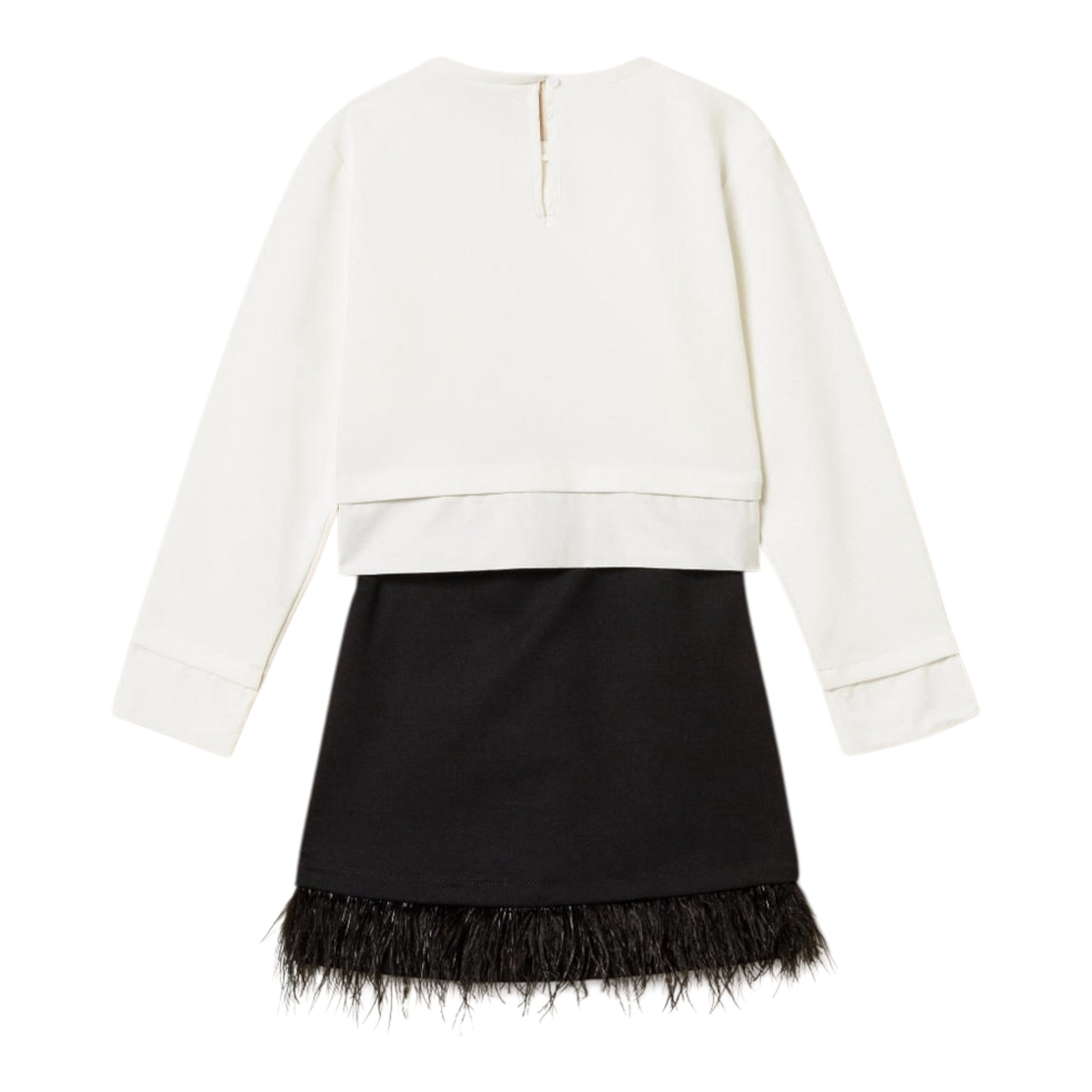 Twinset Completo 2Pz Bicolore Gonna-Felpa Bianco/Nero per Bambina 252GJ2112 BIANCO/NERO TWINSET 