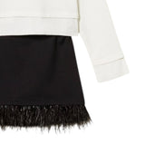 Twinset Completo 2Pz Bicolore Gonna-Felpa Bianco/Nero per Bambina 252GJ2112 BIANCO/NERO TWINSET 