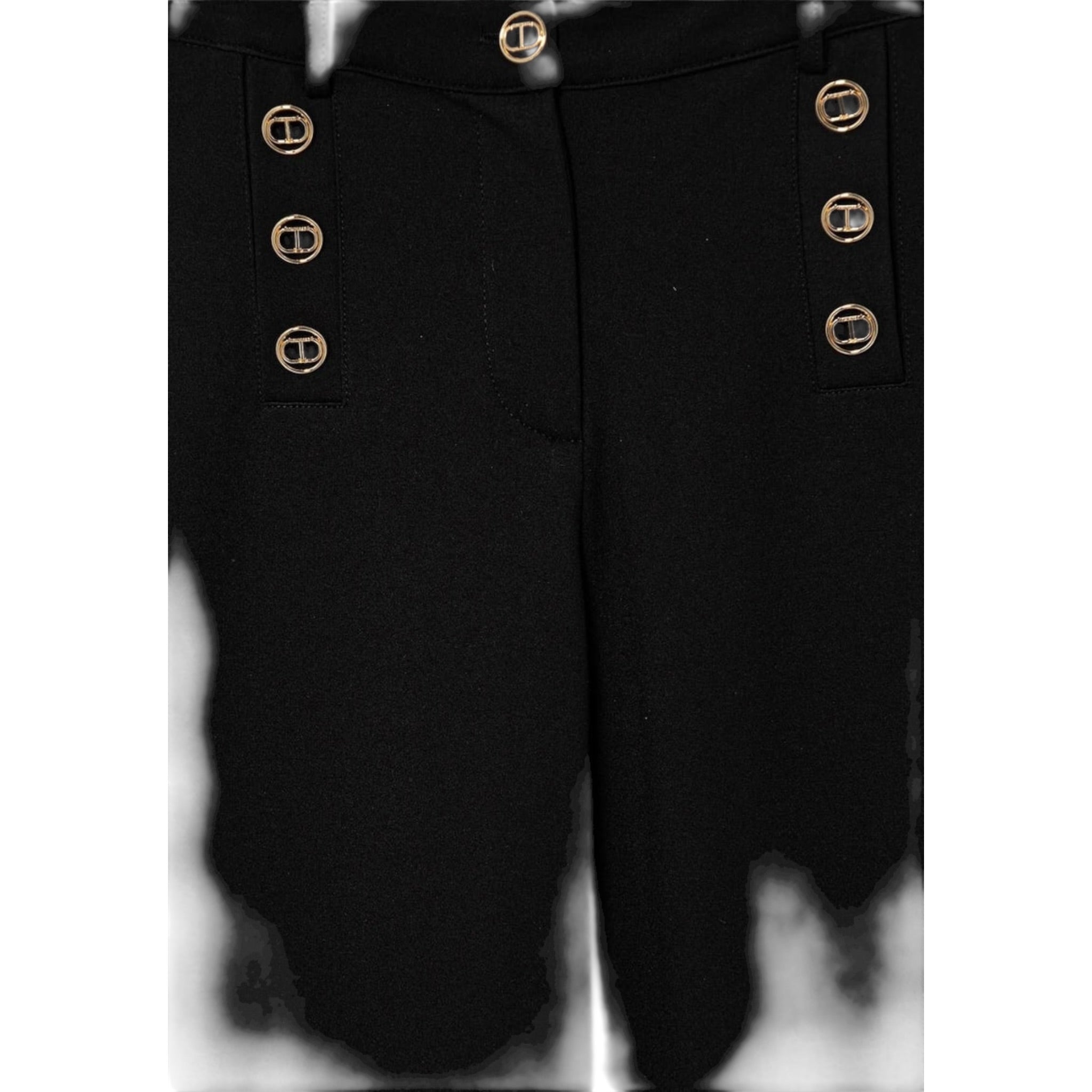Twinset Pantalone tinta unita con Bottoni Nero per Bambina 252GJ2113 NERO TWINSET 