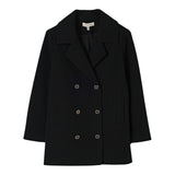 Twinset Cappotto tinta unita Doppiopetto Nero per Bambina 252GJ2142 NERO TWINSET 