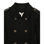 Twinset Cappotto tinta unita Doppiopetto Nero per Bambina 252GJ2150 NERO TWINSET 