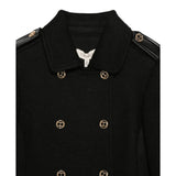 Twinset Cappotto tinta unita Doppiopetto Nero per Bambina 252GJ2150 NERO TWINSET 