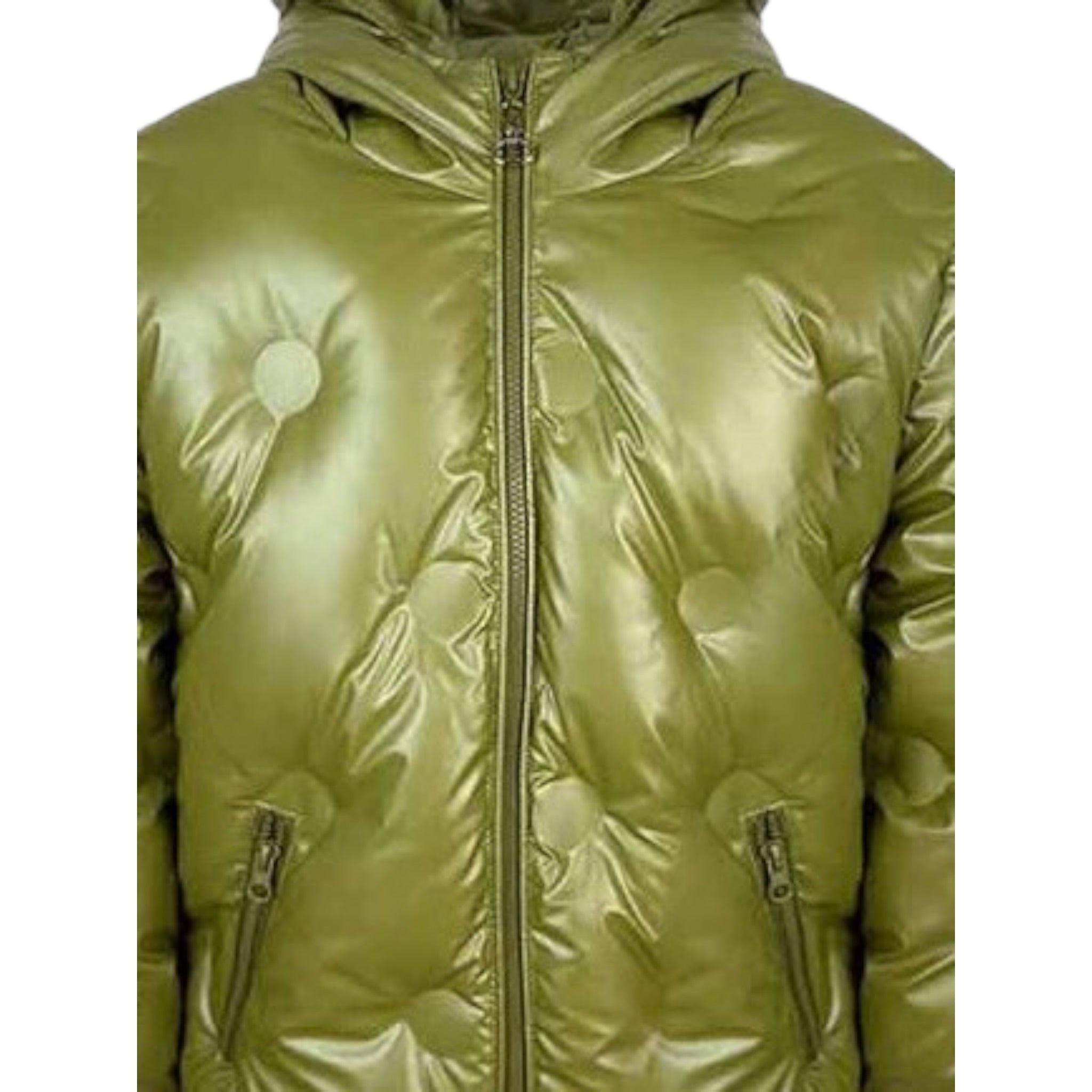 Twinset Giubbino tinta unita con Zip E Cappuccio Verde per Bambina 252GJ2200 VERDE TWINSET 