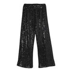 Twinset Pantalone tinta unita con Paillettes Nero per Bambina 252GJ2232X NERO TWINSET 