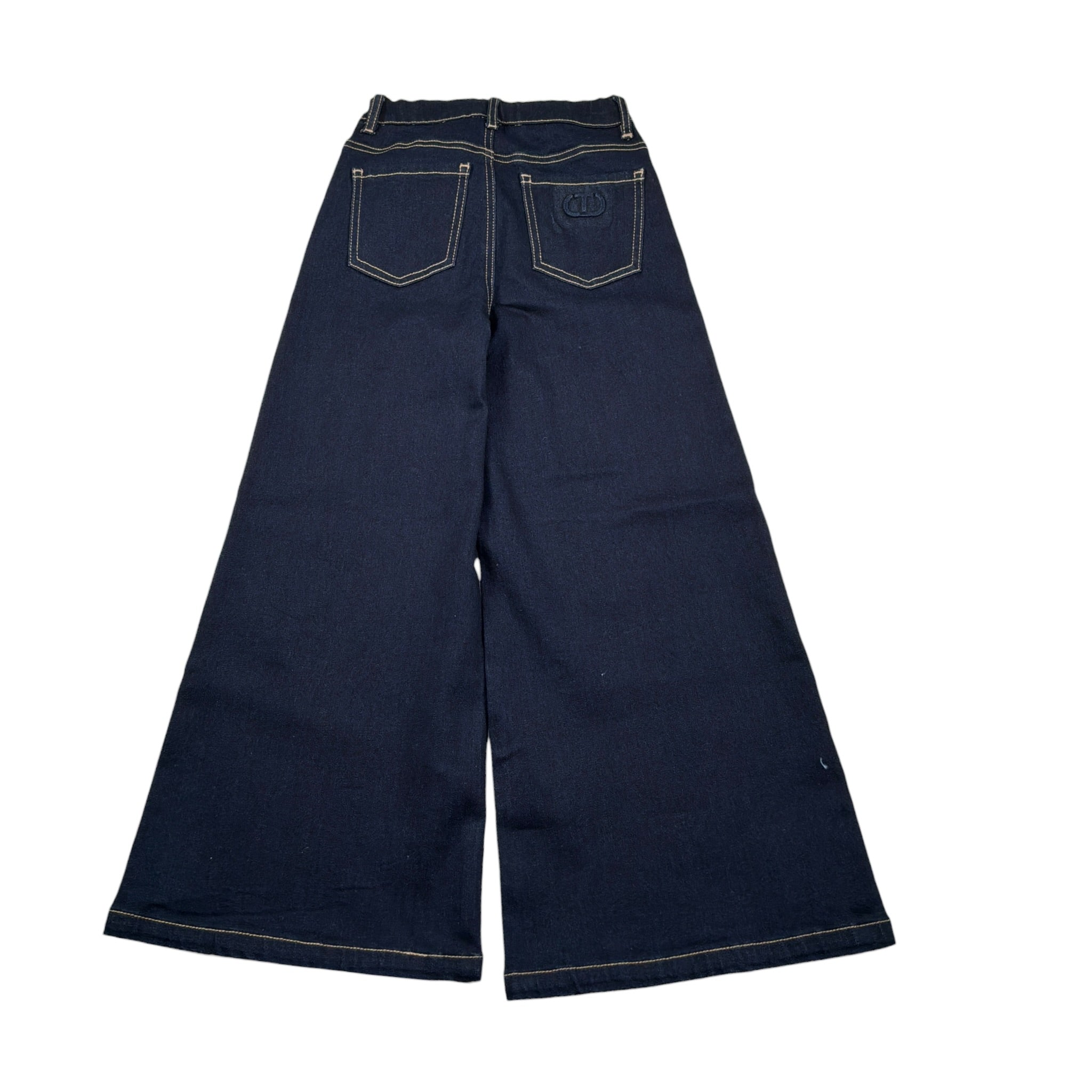 Twinset Jeans tinta unita Modello Palazzo Blu per Bambina 252GJ228 BLU TWINSET 