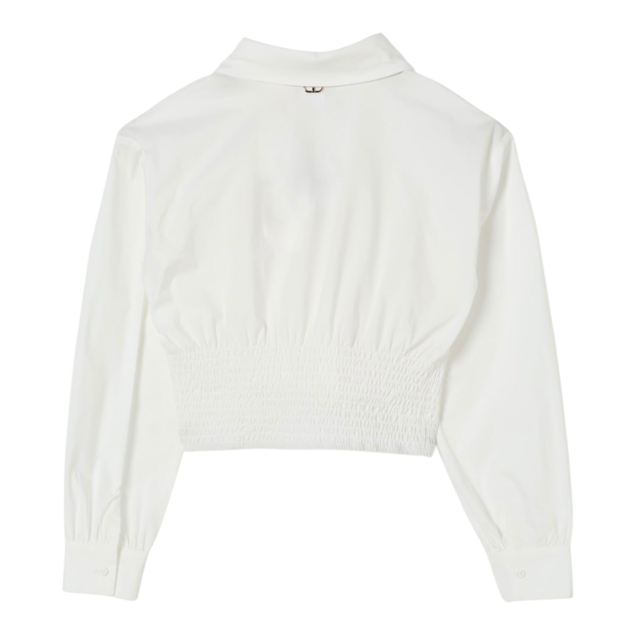 Twinset Camicia Manica Lunga tinta unita Modello Crop Bianco per Bambina 252GJ2300 BIANCO TWINSET 
