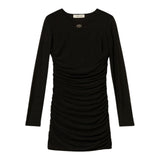 Twinset Abito Manica Lunga tinta unita Nero per Bambina 252GJ2312 NERO TWINSET 