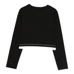Twinset Shirt tinta unita con Logo Nero per Bambina 252GJ2322 NERO TWINSET 