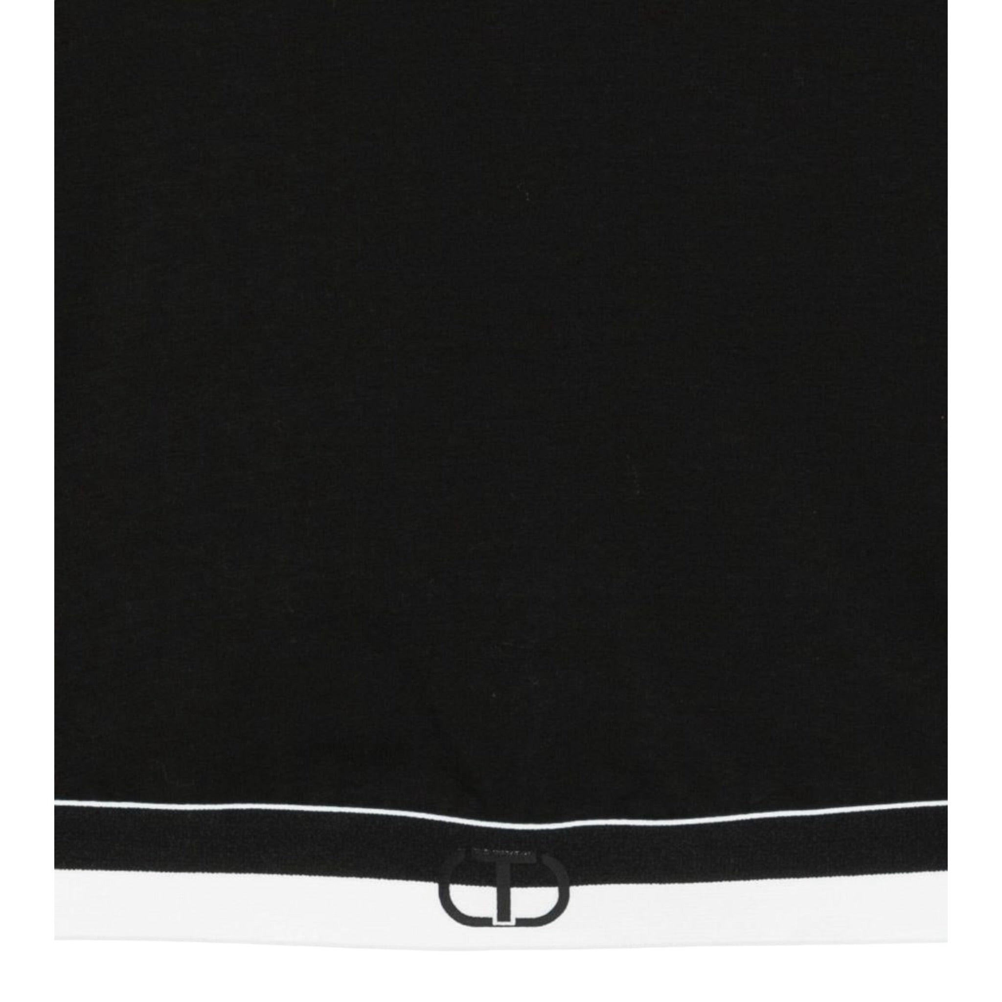 Twinset Shirt tinta unita con Logo Nero per Bambina 252GJ2322 NERO TWINSET 