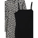 Twinset Abito tinta unita con Fantasia Maculata E Sottoveste Beige per Bambina 252GJ2350X BEIGE TWINSET 