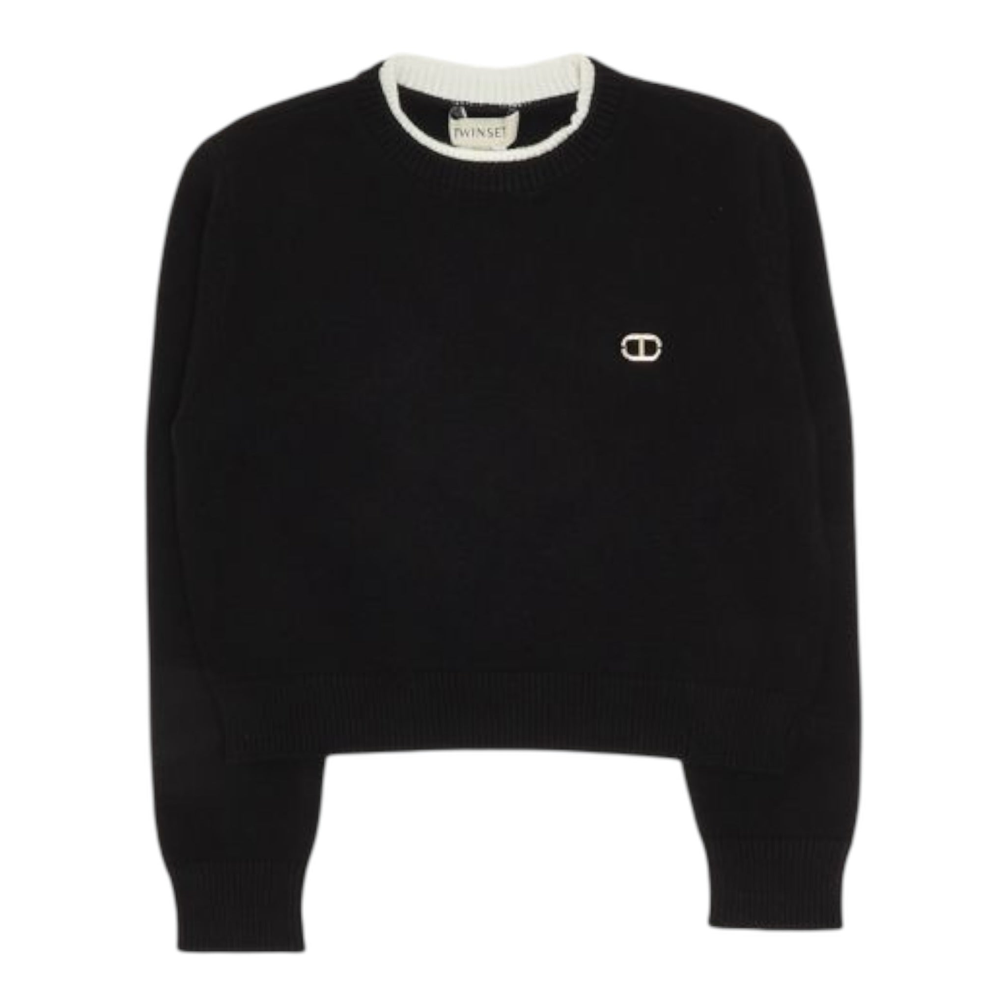 Twinset Maglia tinta unita Girocollo Nero per Bambina 252GJ3011 NERO TWINSET 