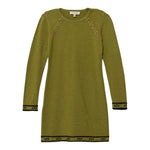 Twinset Abito Manica Lunga tinta unita con Logo Verde per Bambina 252GJ3014 VERDE TWINSET 