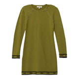 Twinset Abito Manica Lunga tinta unita con Logo Verde per Bambina 252GJ3014 VERDE TWINSET 