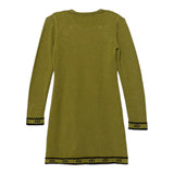 Twinset Abito Manica Lunga tinta unita con Logo Verde per Bambina 252GJ3014 VERDE TWINSET 