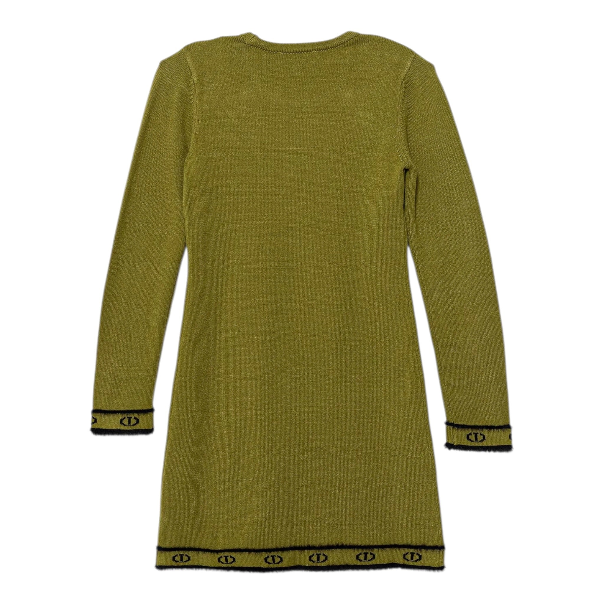 Twinset Abito Manica Lunga tinta unita con Logo Verde per Bambina 252GJ3014 VERDE TWINSET 