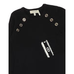 Twinset Abito Manica Lunga tinta unita con Logo Nero per Bambina 252GJ3014X NERO TWINSET 