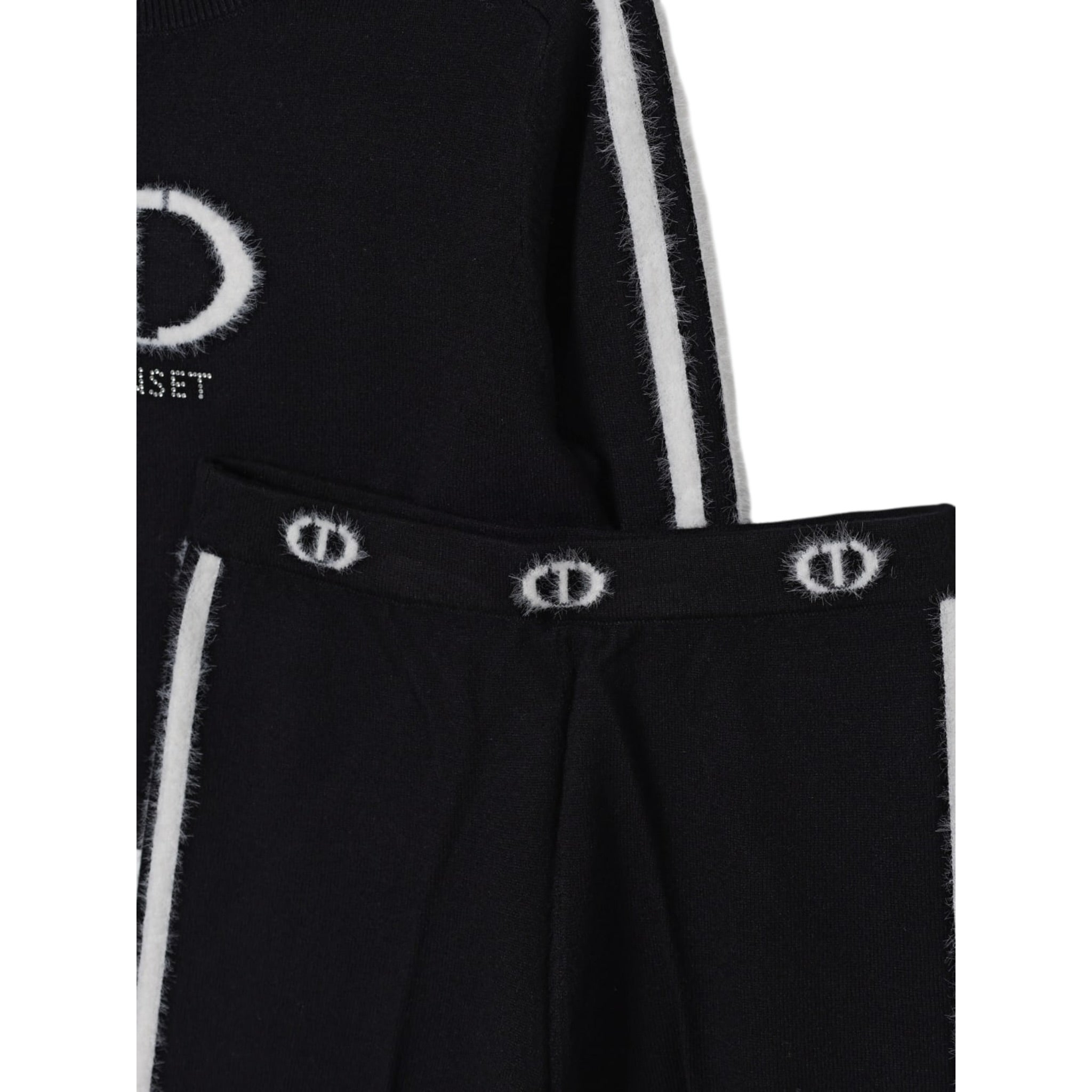 Twinset Completo 2Pz Maglia-Pantalone tinta unita Nero per Bambina 252GJ301AX NERO TWINSET 