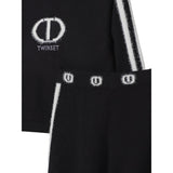 Twinset Completo 2Pz Maglia-Pantalone tinta unita Nero per Bambina 252GJ301AXX NERO TWINSET 