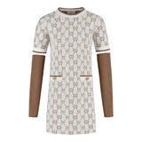 Twinset Abito Mezza Manica con Maniche Removibili Panna per Bambina 252GJ3020 PANNA TWINSET 