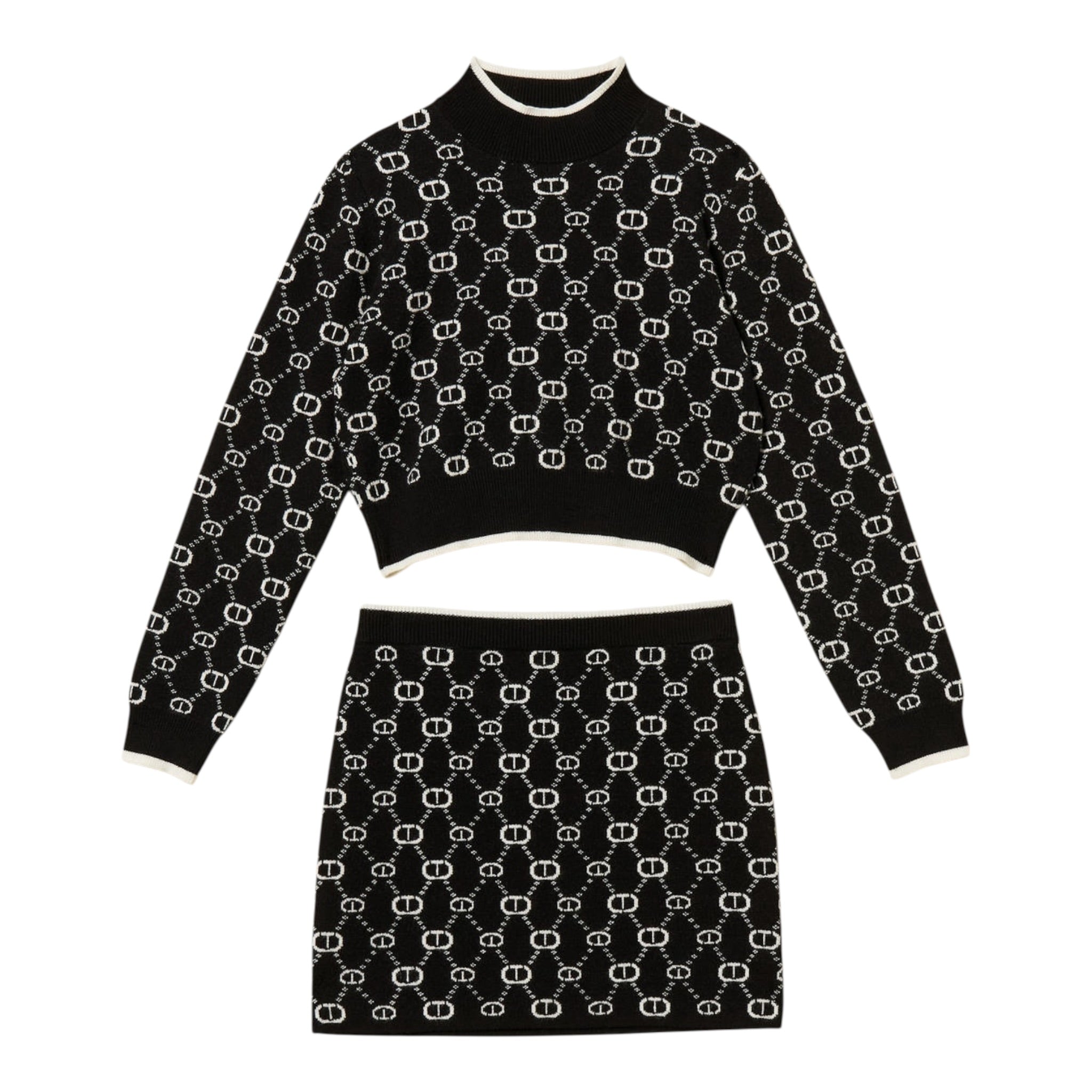 Twinset Completo 2 Pezzi Maglia-Gonna Nero per Bambina 252GJ3022 NERO TWINSET 