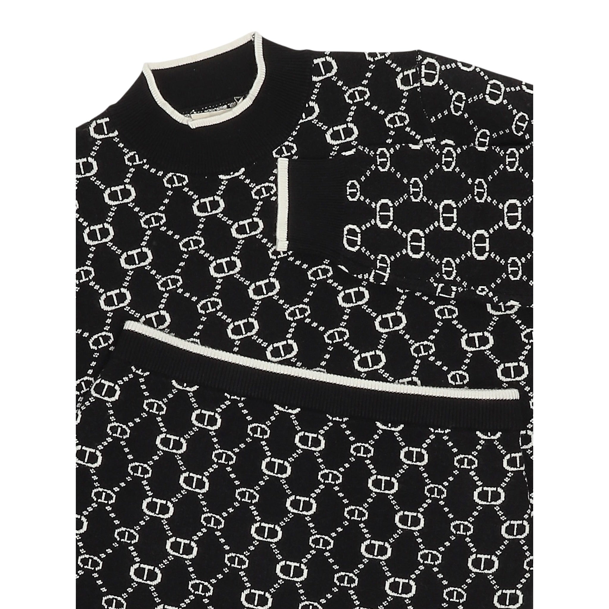 Twinset Completo 2 Pezzi Maglia-Gonna Nero per Bambina 252GJ3022 NERO TWINSET 