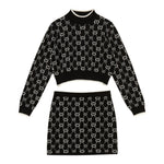 Twinset Completo 2 Pezzi Maglia-Gonna Nero per Bambina 252GJ3022XXX NERO TWINSET 
