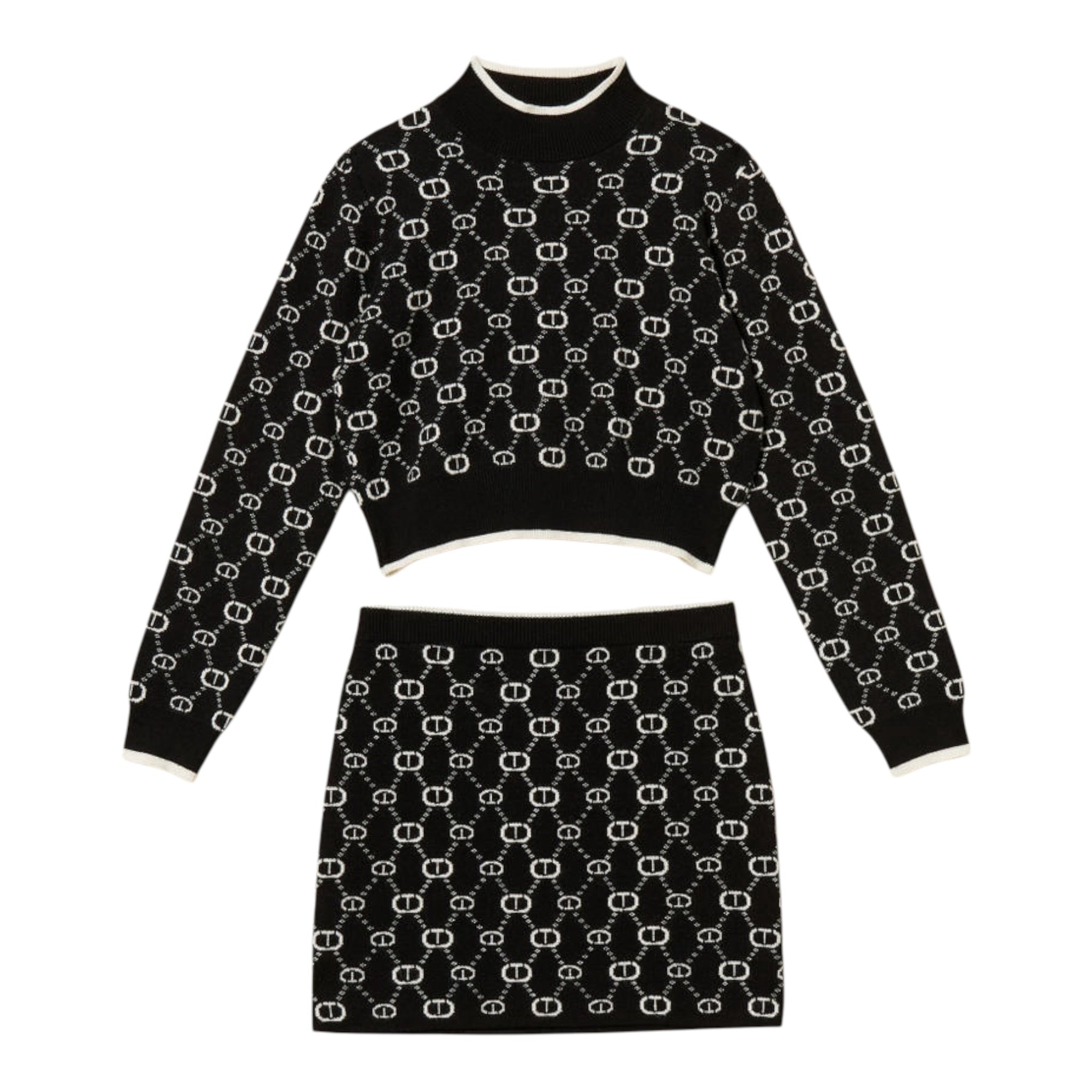 Twinset Completo 2 Pezzi Maglia-Gonna Nero per Bambina 252GJ3022XXX NERO TWINSET 