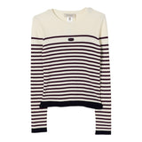 Twinset Maglia tinta unita con Fantasia A Righe Panna per Bambina 252GJ3035X PANNA TWINSET 