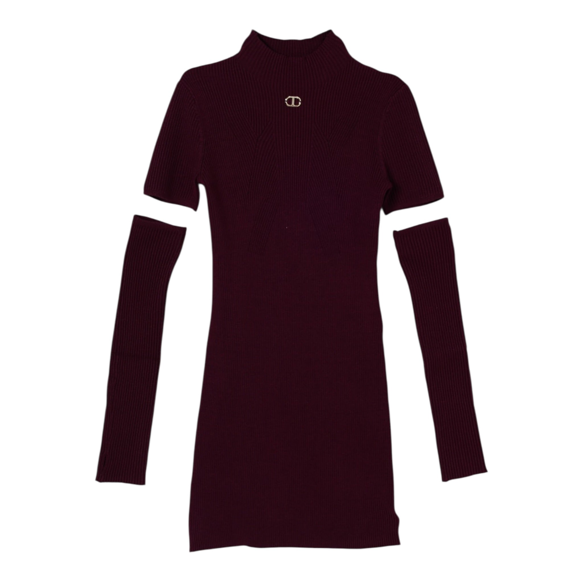 Twinset Abito tinta unita con Manicotti Vinaccia per Bambina 252GJ3040 VINACCIA TWINSET 