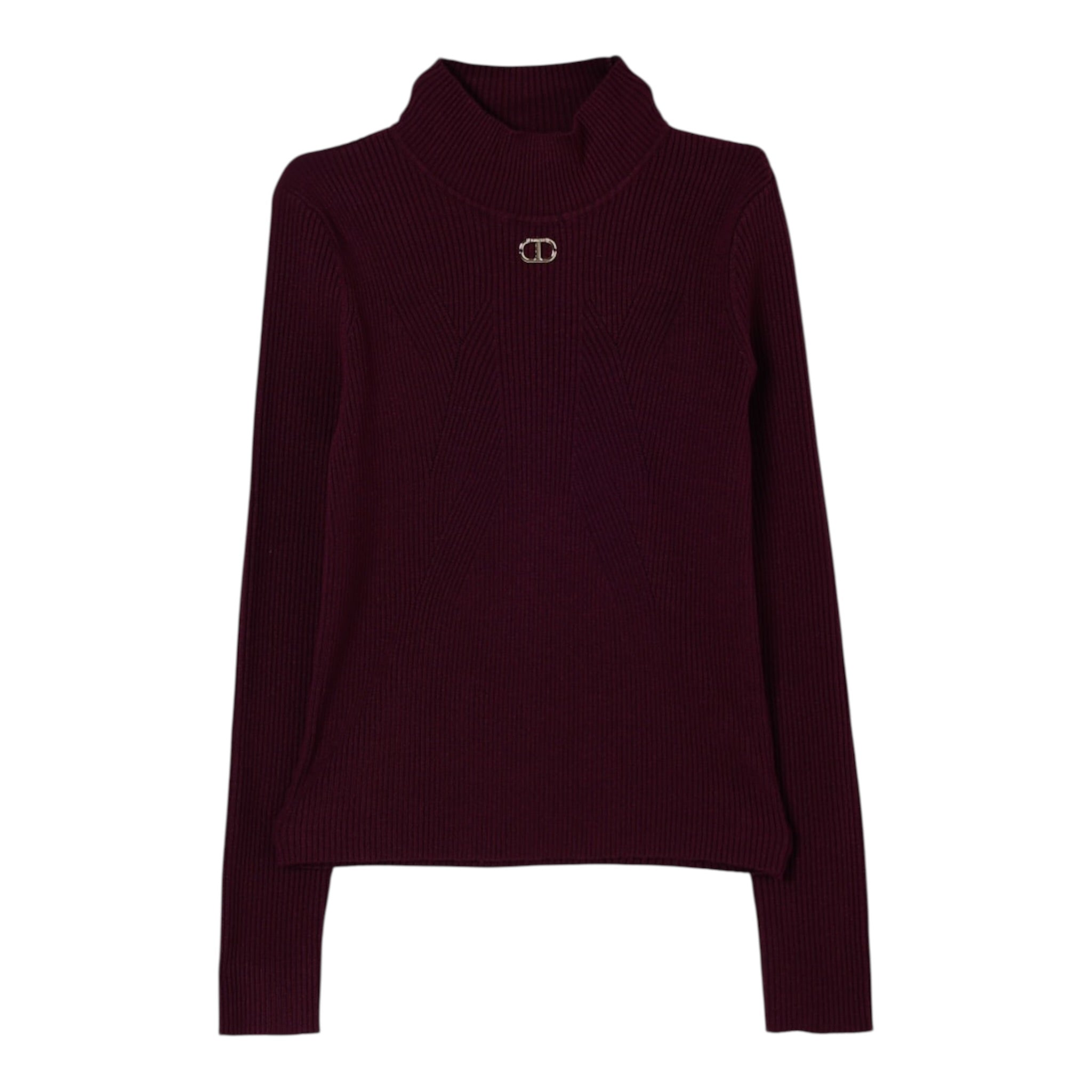 Twinset Maglia Mezzo Collo tinta unita Vinaccio per Bambina 252GJ3042 VINACCIO TWINSET 