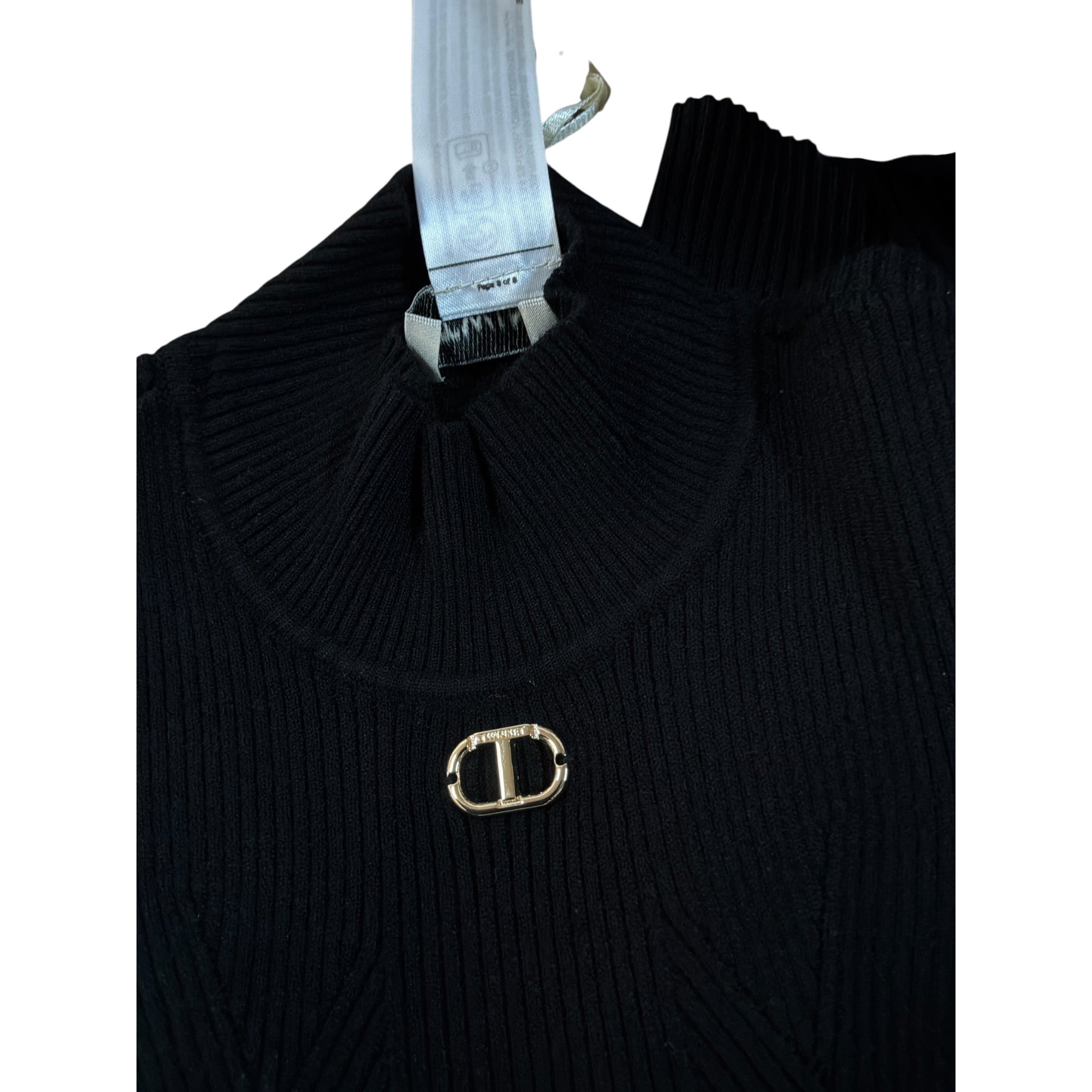 Twinset Maglia Mezzo Collo tinta unita Nero per Bambina 252GJ3042X NERO TWINSET 