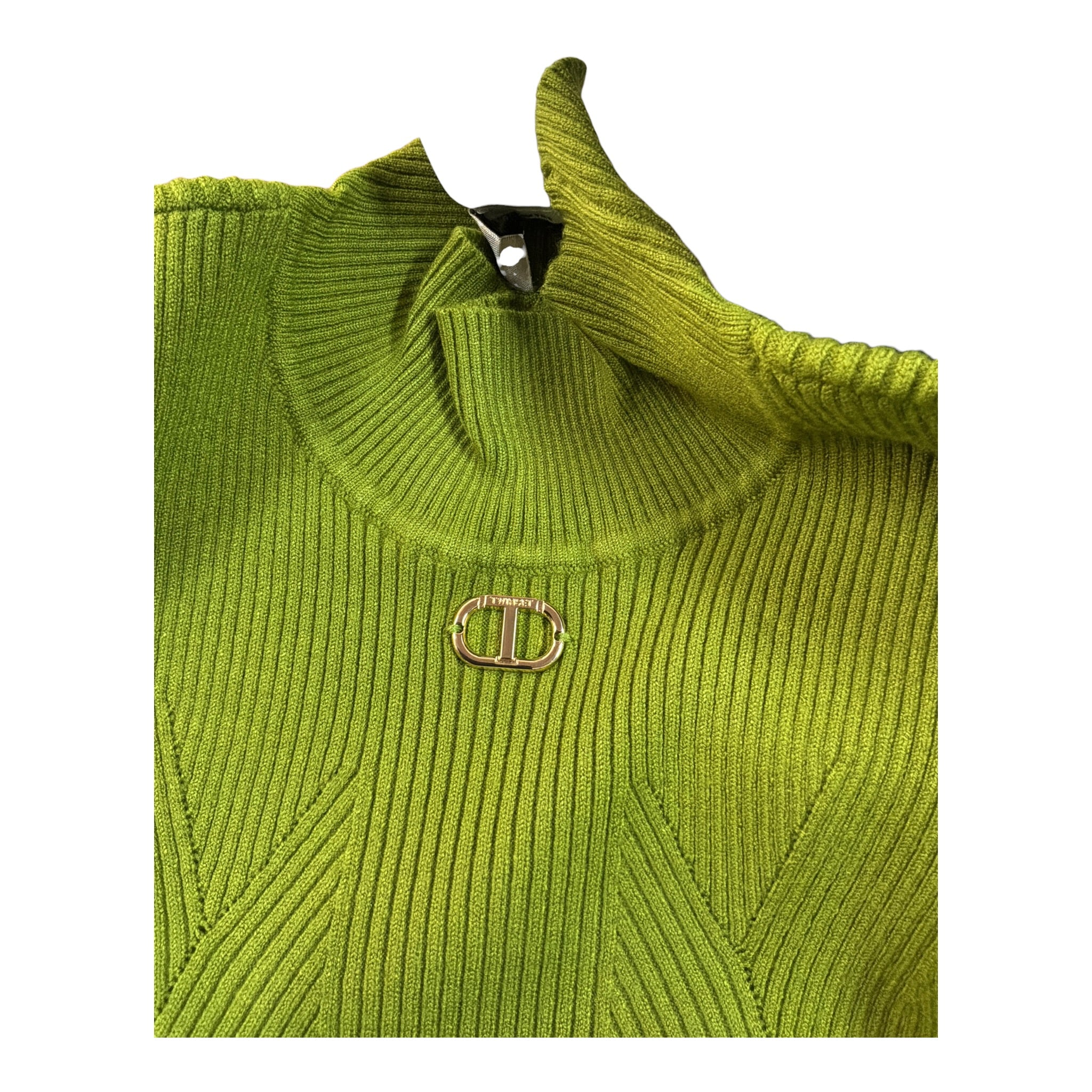 Twinset Maglia Mezzo Collo tinta unita Verde per Bambina 252GJ3042X VERDE TWINSET 
