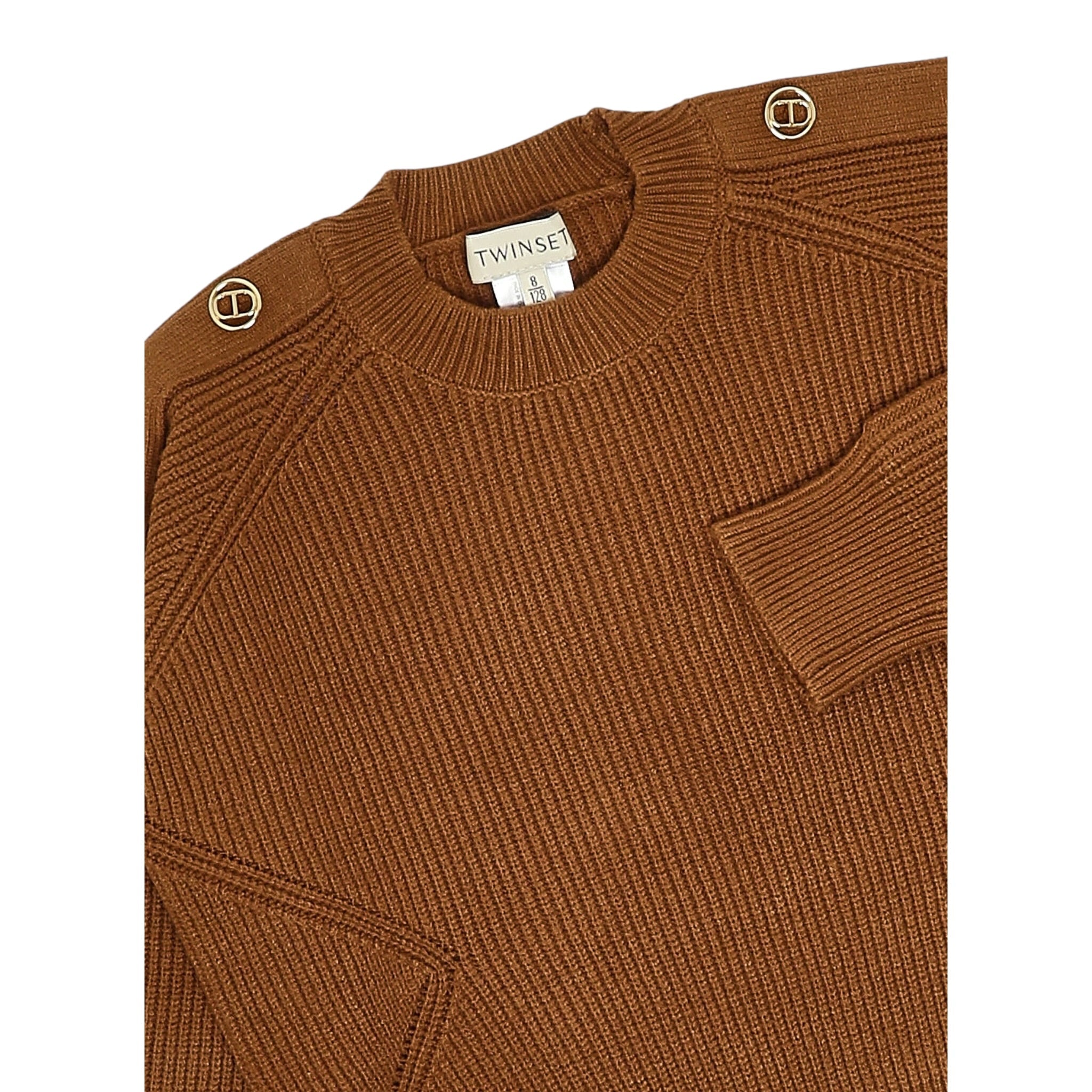 Twinset Maglia tinta unita Mezzo Collo Cammello per Bambina 252GJ3061XXX CAMMELLO TWINSET 