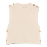Twinset Gilet tinta unita Mezzo Collo Beige per Bambina 252GJ3062 BEIGE TWINSET 