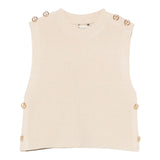 Twinset Gilet tinta unita Mezzo Collo Beige per Bambina 252GJ3062 BEIGE TWINSET 